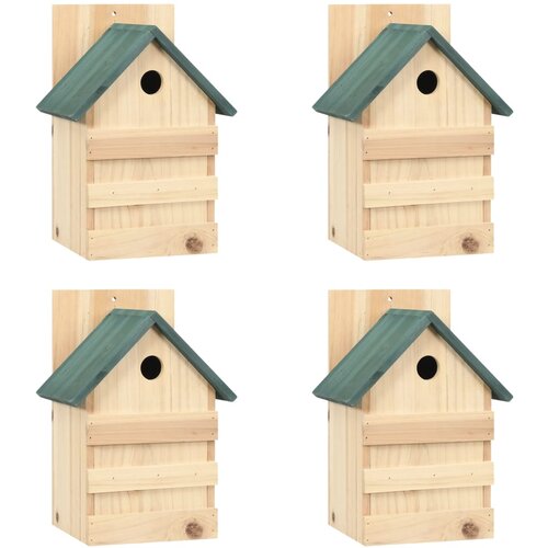 VidaXL Kućice za ptice 4 kom 23 x 19 x 33 cm od jelovine Slike