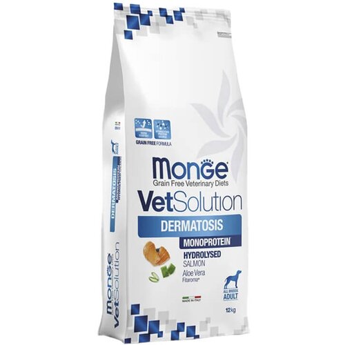 Monge vetsolution dermatosis canine - dijetetska hrana za pse za podršku funkciji kože kod dermatoza i prekomernog opadanja dlake (2kg i 12kg) 12kg Cene