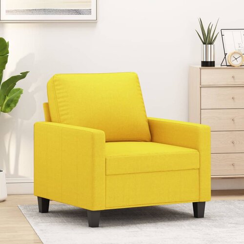 VidaXL Fotelja Svjetložuta 60 cm od tkanine Slike
