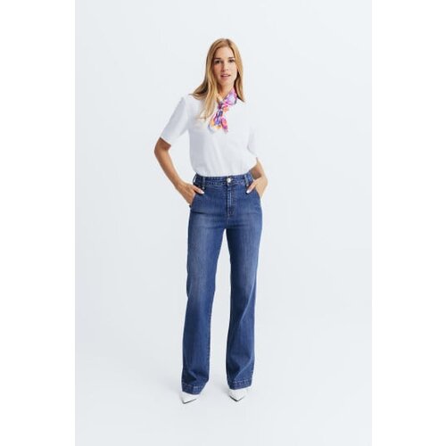 Legendww zenske slim fit farmerke sa bootcut nogavicama i visokim strukom Cene