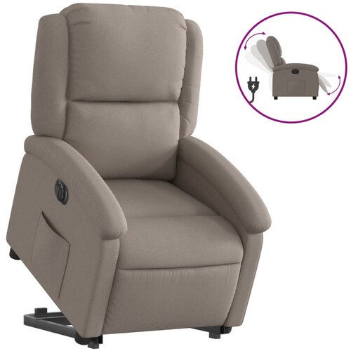 Maison Chic Električni naslanjač - Relax naslanjač s funkcijo vstajanja taupe blago, (22061137) Cene