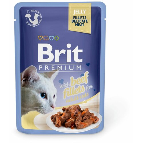 BRIT Premium by Nature Brit Premium Cat Delicate Fileti u želeu sa govedinom 85 g kesica Slike