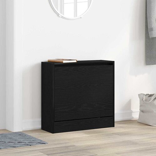  Ormar za cipele Crni hrast 60 x 21 x 57 cm Konstruirano drvo Cene