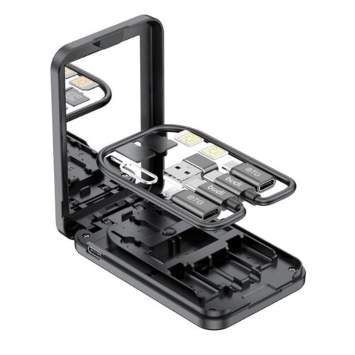  Multifunkcionalni box wireless punjač budi magsafe 15W 14 u 1 crni Cene