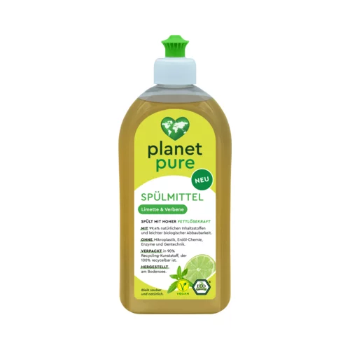 Planet Pure Detergent za pomivanje posode - limeta in verbena - 500 ml