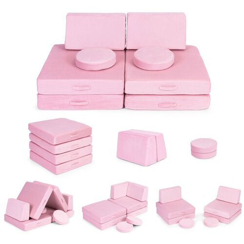 ECO TOYS DIY modularna fotelja sa 8 jastuka - pink Slike