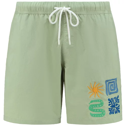 Shiwi Kratke kopalne hlače zelena / mešane barve