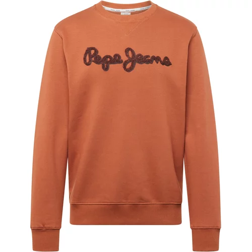 PepeJeans Sweater majica 'RYAN' smeđa / konjak / bordo