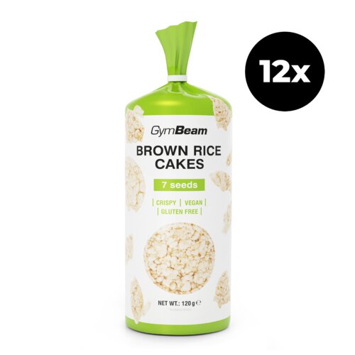 GymBeam brown rice cakes 12 x 120 g 7 seeds Slike