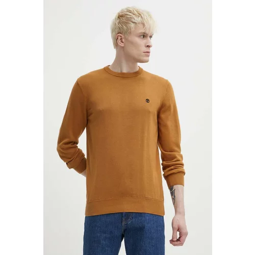 Timberland Bombažen pulover rjava barva, TB0A2BMMP471