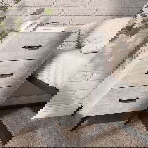  Noćni ormarić boja betona 40 x 40 x 66 cm od konstruiranog drva Cijene