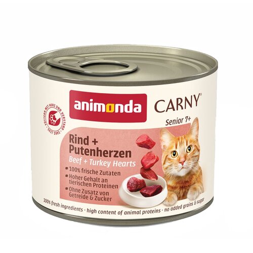  Ekonomično pakiranje animonda Carny senior 24 x 200 g - Govedina i pureća srca Cijene