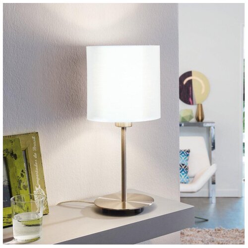 Eglo 54744 - Stona lampa ANADIA 1xE14/40W/230V bela/matni hrom Cene