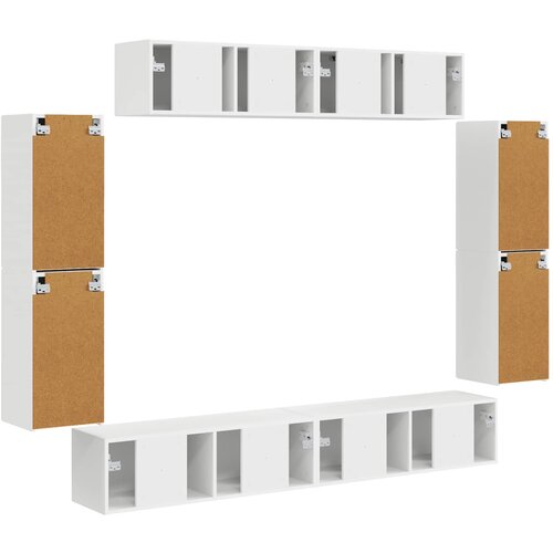  ormar 8 pcs Bijelo Slike