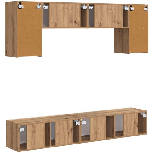  Komplet TV omaric 4 pcs Siva Sonoma Konstruiran les - - Siva - 66.64 - 98 x 31 x 29,5 cm - 2025-vidaXL-Uvoz_2 Slike