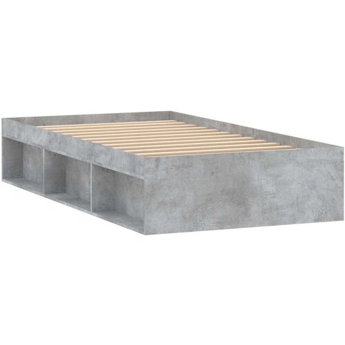  Kreveta siva boja betona 90 x 190 cm Slike