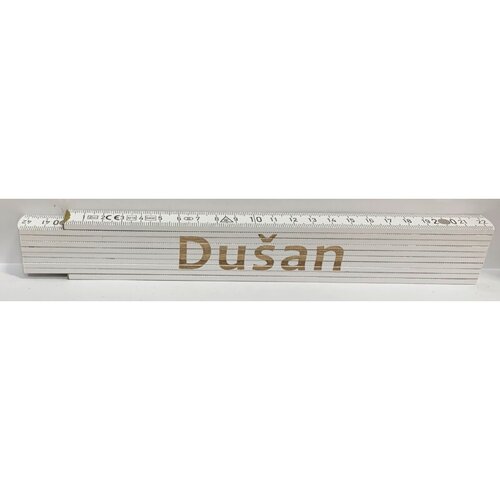 HEKA Zložljiv meter Heka (napis: Dušan, bele barve, 2 m) Cene