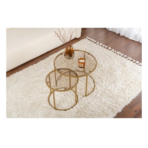 Hanah home Klub sto-set Aurum, 60x60x43cm, 2 komada, Zlatne boje Slike