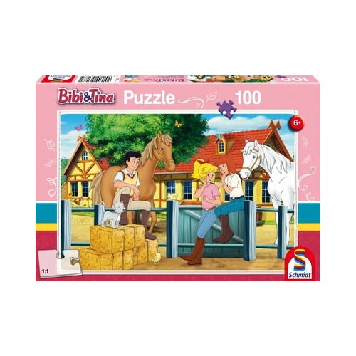 Schmidt Spiele Puzzle - Bibi in Tina: Na Martinshofu, 100 del Slike
