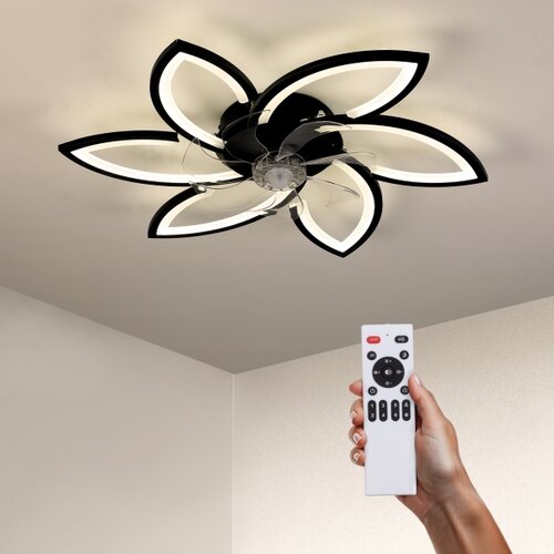  Brilagi-LED Prigu&amp;scaron;iva svetiljka sa ventilatorom LED/50W/230V 3000-6500K crna+daljinski upravljač Slike