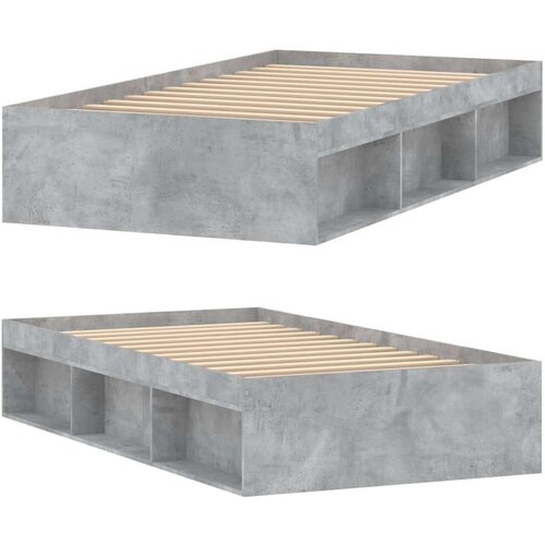  Kreveta siva boja betona 90 x 190 cm Slike