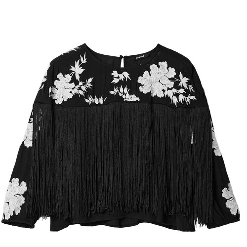 Desigual Bluza črna / bela Slike