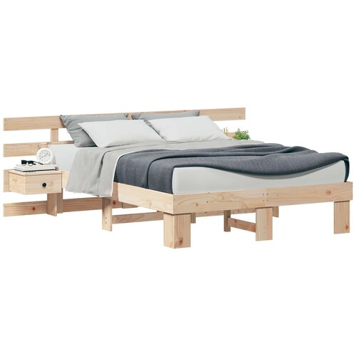 vidaXL Konstrukcija postelje Rjava 120 x 200 cm Masivno borovo les, (5000123760) Cene