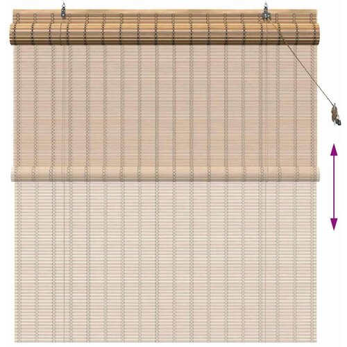  Zastore i sjenila Svijetlosmeđa 140 x 160 cm Bambus Slike