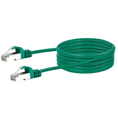 SCHWAIGER Mrežni kabel (CAT6, Duljina: 1 m, Zelene boje, RJ45 utikač, Do 1 GBit/s)