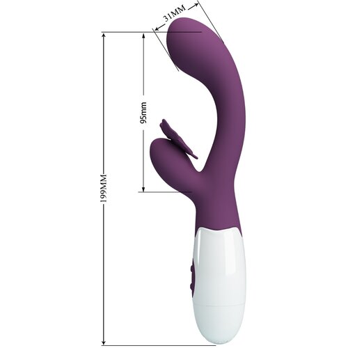 Pretty Love Butterfly Kiss Rabbit Vibrator Purple Slike