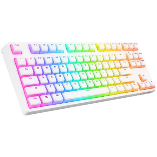 Rampage Tastatura gaming KB-R136 GHOST Mechanical White Type-C red switch US Layout RGB pudding keycaps, 36816 Cijene