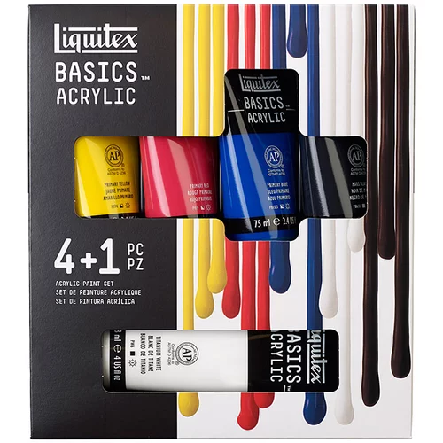 LIQUITEX Set akrilnih barv Liquitex Basics (4 x 75 ml + 1 x 118 ml)