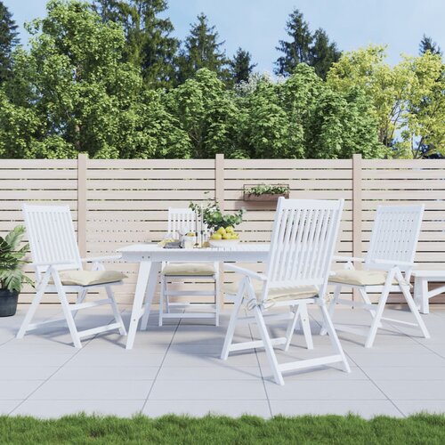 vidaXL Jastuci za stolice 4 kom krem bijeli 50x50x7 cm tkanina Oxford Cijene