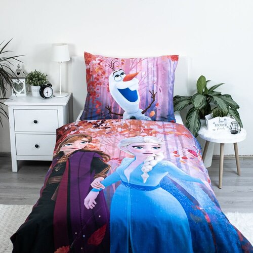 Jerry Fabrics Pamučna dječja posteljina za krevet za jednu osobu 140x200 cm Frozen &amp;quot;Sister Purple&amp;quot; &amp;ndash; Slike