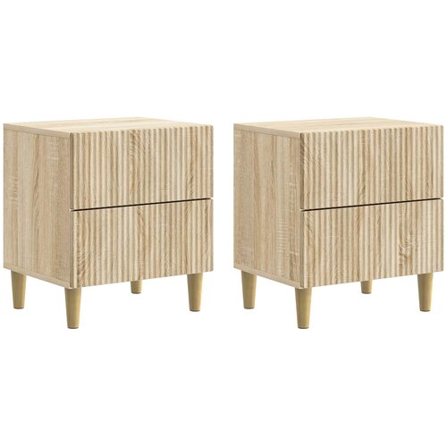  Noćni ormar s ladicama 2 pcs Hrast sonoma 43 x 34,5 x 48 cm Cene