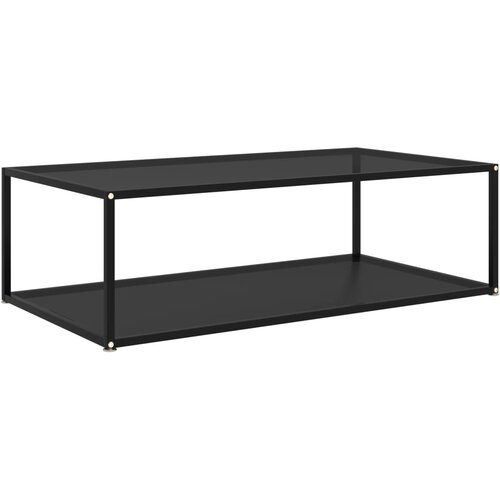 VidaXL stolić za kavu crni 120 x 60 x 35 cm od kaljenog stakla Slike