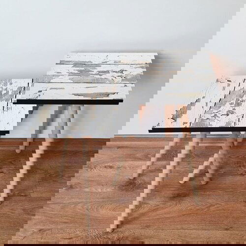 Hanah home 2Shp3 - White WhiteBrown Nesting Table (2 Pieces) Cene