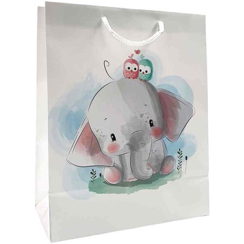 Eureka ukrasna kesa large baby elephant 26x32x12 cm Cene
