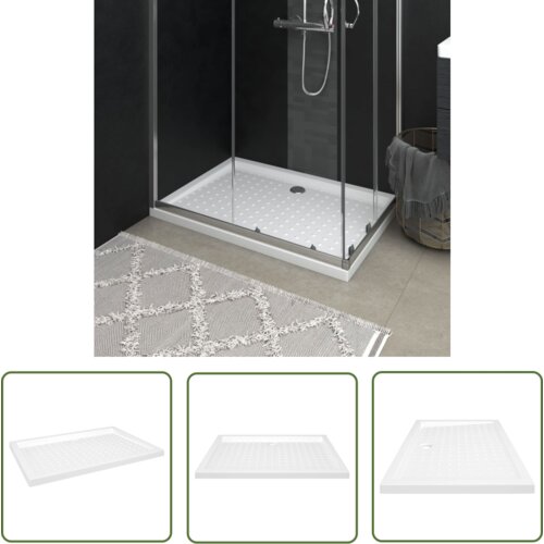 The Living Store Tuš kad s pikami bela 70x100x4 cm ABS - Kad Za Tuš, (21738217) Cene