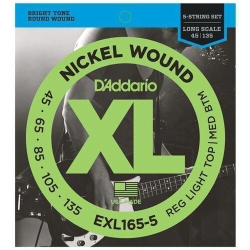 Daddario EXL165-5 45-135 žice za 5-žičani bas Slike