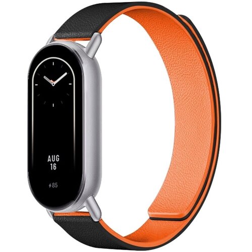 INF dvo-barvni kona usnjeni magnetni pa&scaron;ček združljiv z xiaomi mi band 8/9/10 black orange, (5000114013) Cene