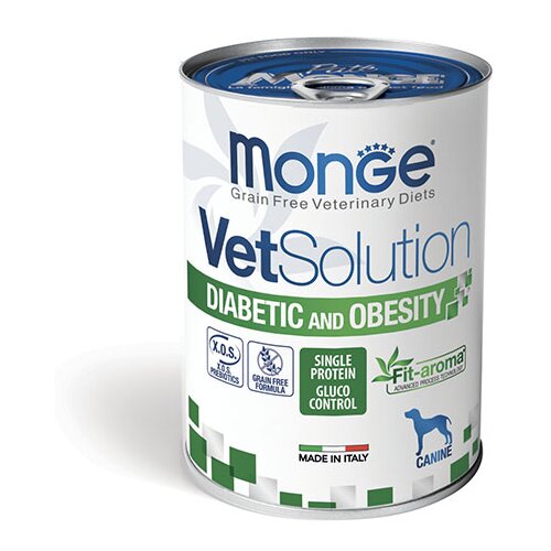 Monge diabetic and obesity dijetalna hrana za pse, pa&amp;scaron;teta, 400g Slike