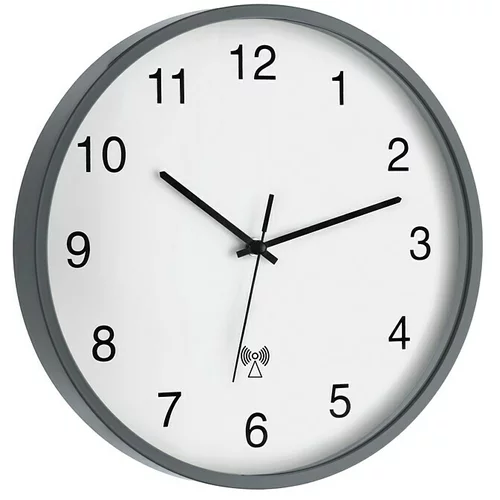 TFA Stenska ura (radijsko vodena, premer: 30,2 cm, antracit barve)