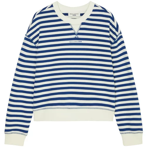 Marc O'Polo Denim Sweater majica mornarsko plava / bijela