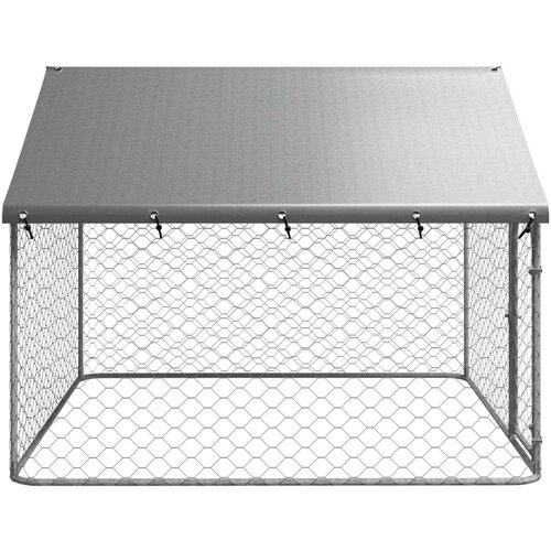  Vanjski kavez za pse s krovom 200 x 200 x 150 cm Slike