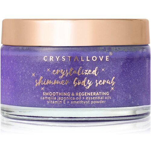 Crystallove Amethyst Shimmer Body Scrub piling za telo ble&amp;scaron;čeč 200 g Slike