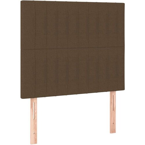  Uzglavlje tamnosmeđe 100x5x118/128 cm od tkanine Slike