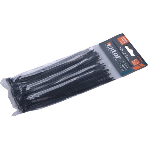 Vezice pvc crne 150x2,5mm Slike