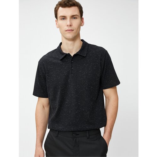 Koton Marked Polo Neck T-shirt with Buttons, Short Sleeves. Slike