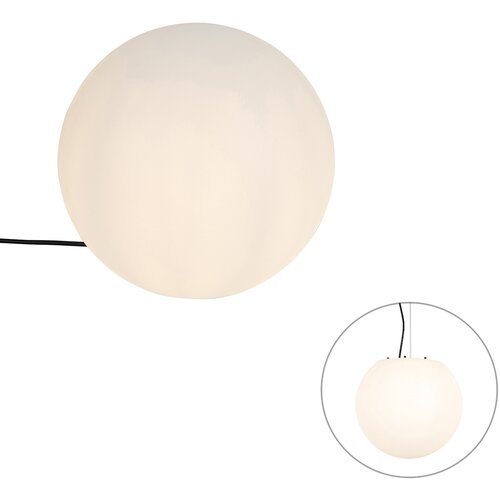 QAZQA Moderna zunanja svetilka bela 35 cm IP65 - Nura Slike